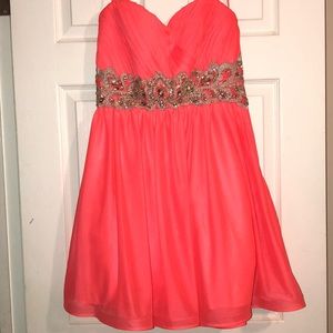Coral prom dress